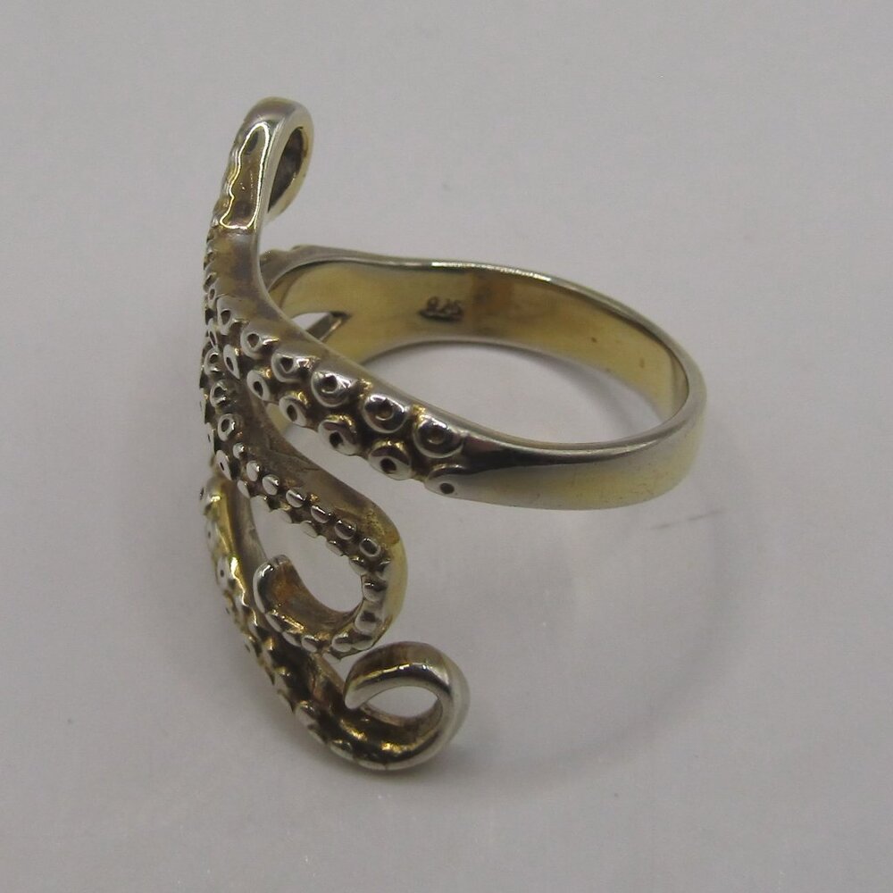 925 Silver Octopus Tentacle Ring - image 6